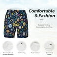 thumbnail image 4 of Kdxio Colorful Space Print Men'S Swim Trunks With Compression Liner 7 Inch Inseam Quick Dry Swim Shorts, 4 of 7