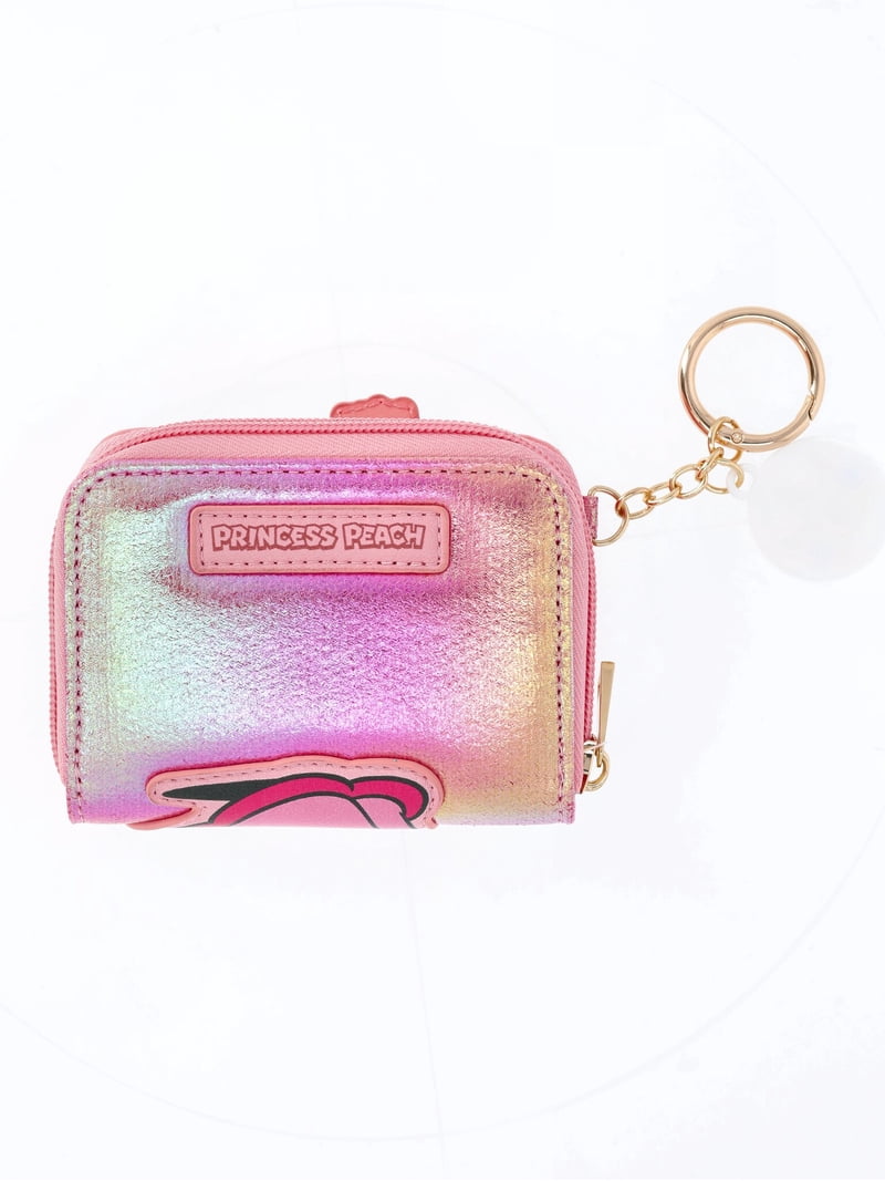 Nintendo Women's Princess Peach Wallet with Crown Charm Keychain