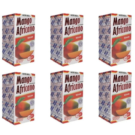 Mango Africano Natural Weight Loss Dietary Supplement 30 Capsules 500mg (6 PACK) Suplemento dietético de pérdida de peso natural Mango Africano 30 cápsulas 500 mg (paquete de 6)
