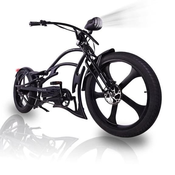Tracer Raptor Pro DS 26" Electric Bike, 800W Rear Motor, 30mph, Up to 65 Miles, 5-level PAS, 48V/20Ah, for Men, Matte Black