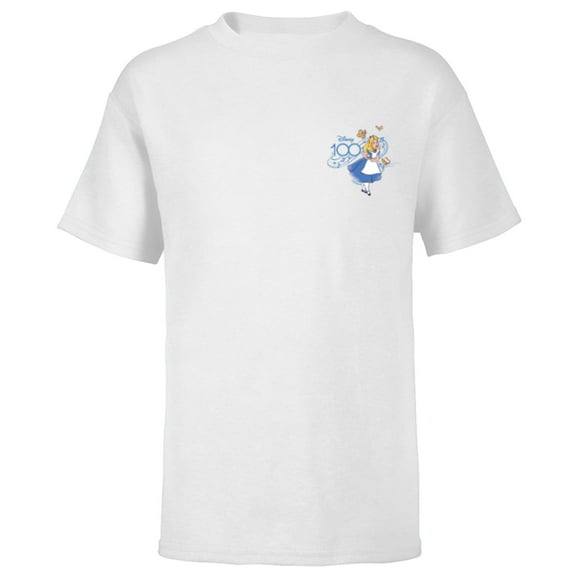 Disney 100 Alice in Wonderland Song D100 - Short Sleeve T-Shirt for Kids - Customized-White