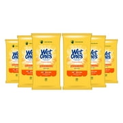 Wet Ones Antibacterial Hand Wipes, Tropical Splash, 20 Count (Pack of 6)