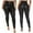 Black, variant on Women Large Size High Waisted Slim Black Leather Pants Casual Stretch Trousers Leather Pants Label Yoga Pants Yoga Business Pants for Women Tall Coastal Rose Women's Yoga Pants 7/8 High Waist plus