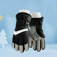 thumbnail image 4 of Likimi Toddler Kids Boys Girls Gloves Solid Color Thick Thermal Relaxed Gloves Fall Winter Ski Gloves Size 10-12 Years Black, 4 of 4