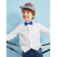 thumbnail image 4 of LAICAIW Solid Banded Adjustable Length Pre-tied Boy's Bow Tie, 4 of 6