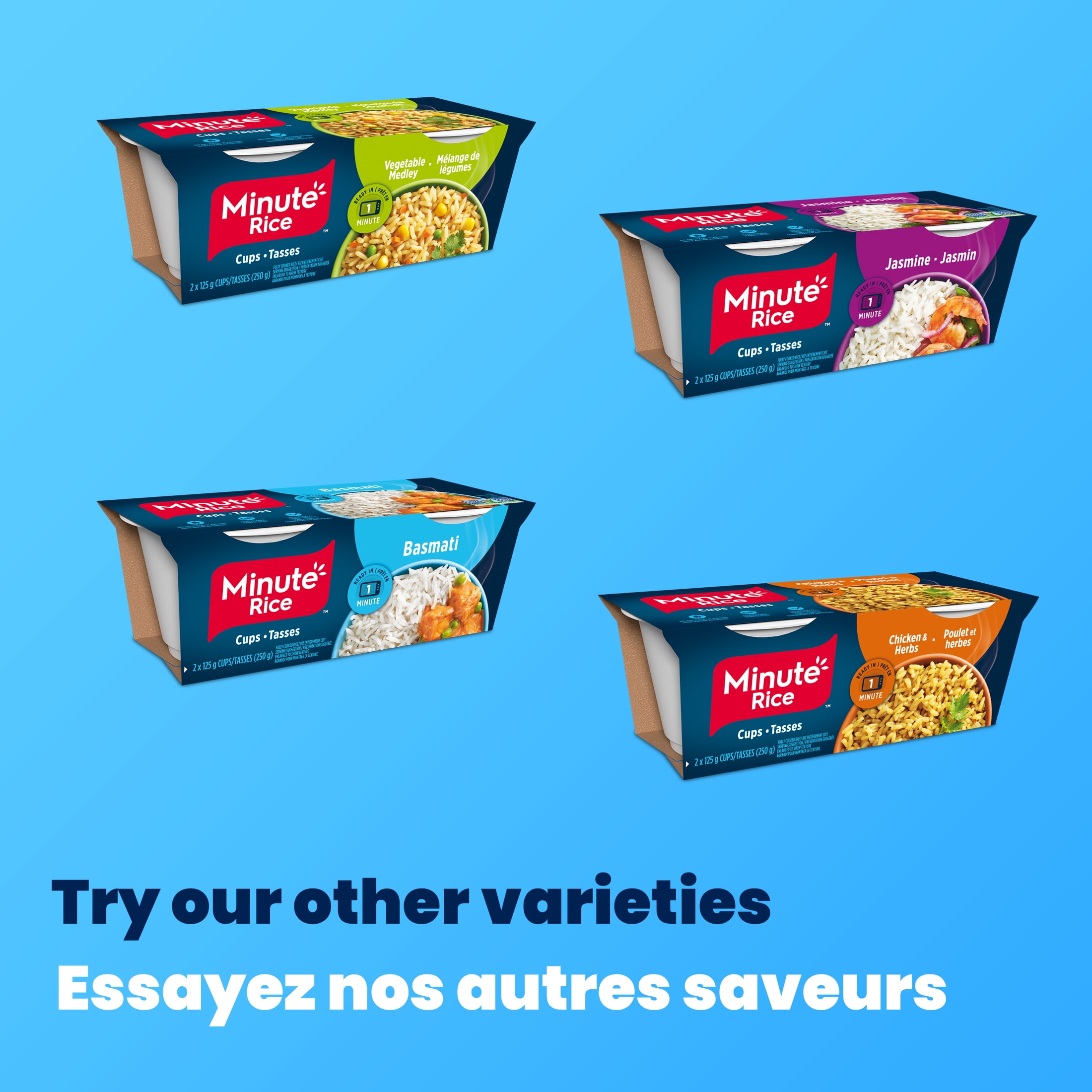 Minute Rice White Cups 2x125g (250g), Minute Rice White Cups 250g