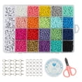 thumbnail image 2 of jifeng Jewelry Making Supplies Kits Kids DIY Alphabet Letter Beads with Elastic String, 2 of 9