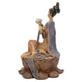 thumbnail image 5 of NFTIGB Elegant Resin Ancient Beauty Statue, Traditional Chinese Style Classical Women Figurine Decor for Living Room Office Hotel, Lotus Design Accent, 10.63 inches / 27 cm, 5 of 5