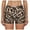Khaki, variant on ANINEO Women Swimwear High Waist Leopard Print Swim Trunks Comfortable Beachwear Swim Shorts Cozy Hawaii Summer Tropical Brazilian Swim Wear