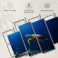 thumbnail image 6 of Elephant Stock Turtle Adventure Wall Art - Horizontal Multi Panel Canvas - Living Room Wall Decor - Animal Multi Panel - Blue And Turquoise Decor - 84" x 54", 6 of 8