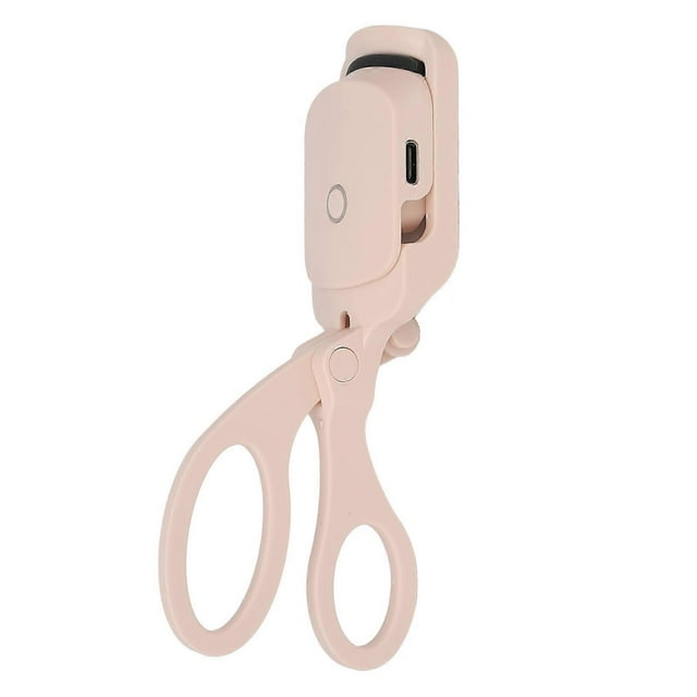 Electric Eyelash Curler 2 Temperature Gears Long Lasting Curved Silicone Lash Curling Device Pink