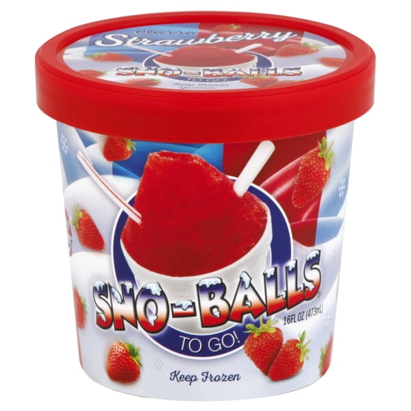 Sno-Balls To Go! Strawberry, 16 oz 