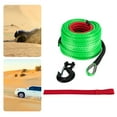 thumbnail image 4 of Miumaeov 3/8" x 100' Synthetic Winch Rope with Hook Winch Cable with Protective Sleeve Car Tow Recovery Cable for 4WD Off-Road Vehicle Truck ATV UTV SUV 23,809 LBS Breaking Strength, 4 of 12