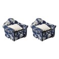 thumbnail image 3 of Ounissouiy Sofá Mini Muebles Casa de muñecas Juguete Miniaturas Almohada Simulación Artesanía Adornos Modelo Accesorios de Flor azul flor blanca azul 2piezas, 3 of 6