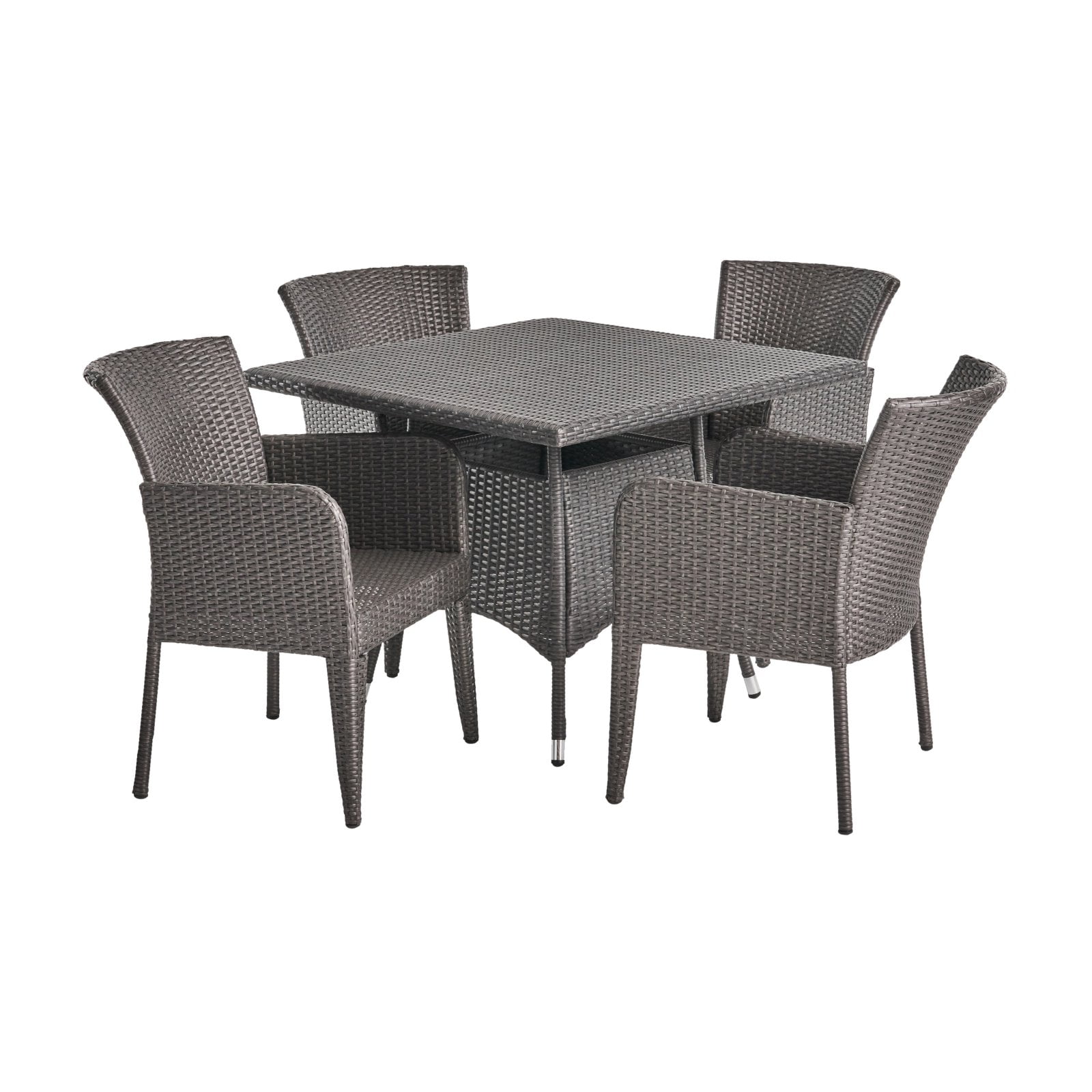 Home Corsica Wicker 5 Piece Patio Dining Set