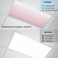 thumbnail image 3 of Fluorescent Light Covers for Ceiling Lights Ombre Pink Magnetic Light Filters 2 Pack 4x2 ft Gradient Milky White Ceiling Light Cover for Classroom Office School Drop Lamp Decor, 3 of 8