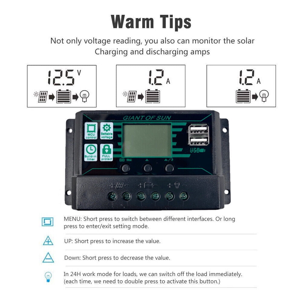 400W Controller Solar Panel Kit 5V 100A Portable Outdoor Home Battery Charger