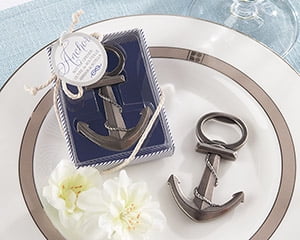 60 Gold Nautical Anchor Bottle Opener Wedding Bridal Baby Shower Party Favors
