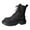 Black, variant on jsaierl Lug Sole Combat Ankle Bootie for Women Lace-Up Boot Fashion 2023 New Winter Thick Sole Round Toe Thin Boots Single Boots