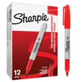 thumbnail image 1 of Rotuladores Sharpie Fine Point de tinta roja 12 unidades, 1 of 9