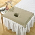 thumbnail image 3 of Half Massage Table Sheet Breathable Cosmetic Beauty Hole Towel 19.68x27.55inch - Khaki, 3 of 7