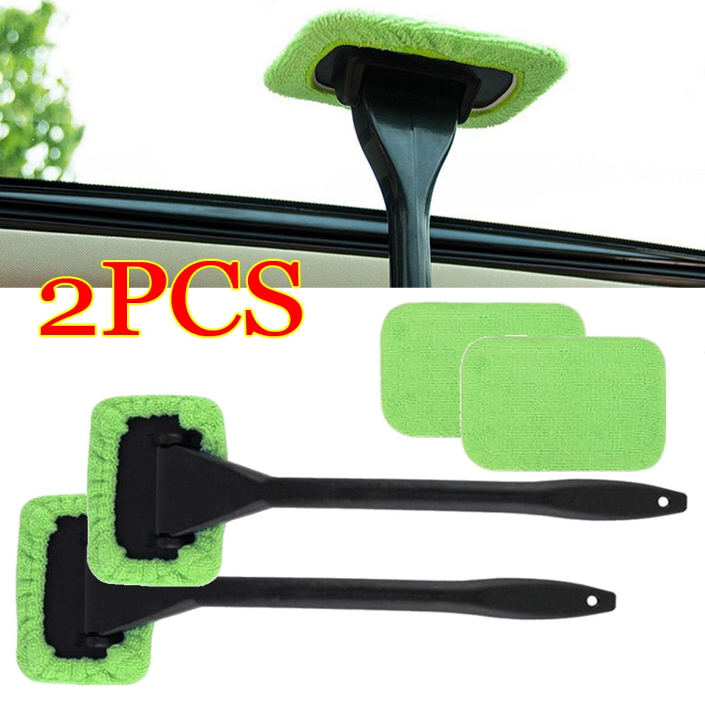 Windshield Cleaning Tool Car Hard to Reach Areas Window Cleaner Wand Microfiber Car Interior