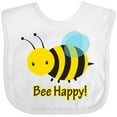thumbnail image 3 of Inktastic Bee Happy Boys or Girls Baby Bib, 3 of 4