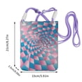 thumbnail image 5 of Lightweight Crossbody Cell Phone Purse Bag with Arm Band, Wallet & Key Pouch for Walking, Travel and Hiking, Twisted Checkerboard, Purple, 5 of 7