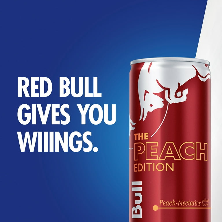 Red Bull Peach Edition Energy Drink, Lightly Carbonated, 8.4 fl oz