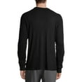 thumbnail image 4 of Hanes Men’s Ultrasoft Ribbed Modal Stretch Henley Pajama Top, 4 of 6