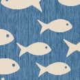 thumbnail image 5 of SAFAVIEH Courtyard Trena Fish Print Indoor/Outdoor Area Rug, 8' x 10', Blue/Beige, 5 of 6