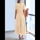 thumbnail image 5 of Vestido Bohemio Informal de Verano para Mujer, Ligero, de Corta, Cuello en V, Cintura Elástica y Bolsillos. Albaricoque S, 5 of 8