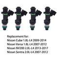thumbnail image 2 of LABLT 4X Fuel Injectors 16600-EN200 for Nissan Versa Cube Sentra NV200 07-14 FBY2850 Fits select: 2007-2012 NISSAN VERSA S/SL, 2010-2012 NISSAN SENTRA 2.0/2.0S/SR/2.0SL, 2 of 5