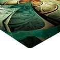 thumbnail image 2 of Ambesonne Fractal Fitted Sheet, Surreal Flowers Motif, Twin XL Size, Jade Green Orange, 2 of 3