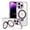 Purple, variant on OOK For iPhone 14 Pro Max Case with Magnetic Ring Stand, Compatible with Magsafe Clear Military Drop Protection Phone Stand Shockproof Case Cover, White