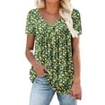 thumbnail image 3 of Purple Womens Shirts Summer, Polyester T-Shirts for Women, Short Sleeve Plain T Shirts for Women, Casual Tops for Women, Floral Tee Shirts for Women Loose Fit, Weekend Flower Leisure Teacher Shirt, 3 of 3