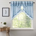 thumbnail image 5 of VHC Brands Annie Buffalo Check Blue Ruffled Prairie Panel Pair Set of 2, Short, 5 of 7