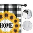 thumbnail image 4 of Blackout Kids Curtains,Home Sunflower Wreath Black and White Checkered Childrens Insulated Curtains Set Of 2,Bedroom Essentials,Toddler Room Decor 42x54in(106x137cm), 4 of 4