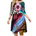 thumbnail image 1 of Hello Ground! Sweetheart Knot Flared Dress Fashion Design Large Size Loose Dress Galaxy, 1 of 5