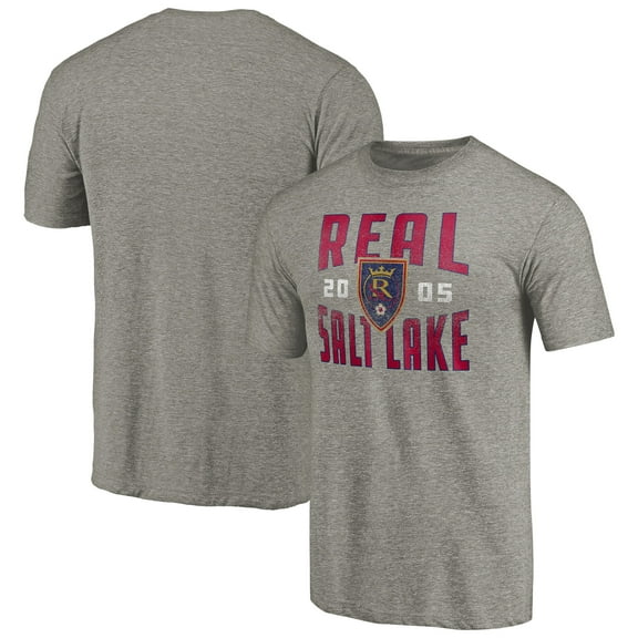 Men's Gray Real Salt Lake Antique Stack Tri-Blend T-Shirt