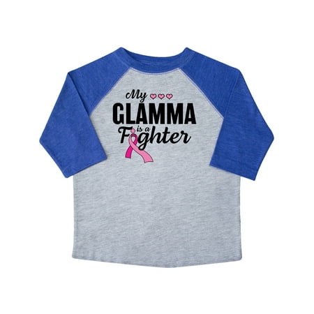

Inktastic Breast Cancer Awareness My Glamma is a Fighter Gift Toddler Boy or Toddler Girl T-Shirt