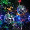 thumbnail image 4 of HEVIRGO Silver Color Hanging Hole Mirror Balls Different Sizes Reflective Balls Christmas Tree Ornaments Home Decoration - Silver 12cm, 4 of 10