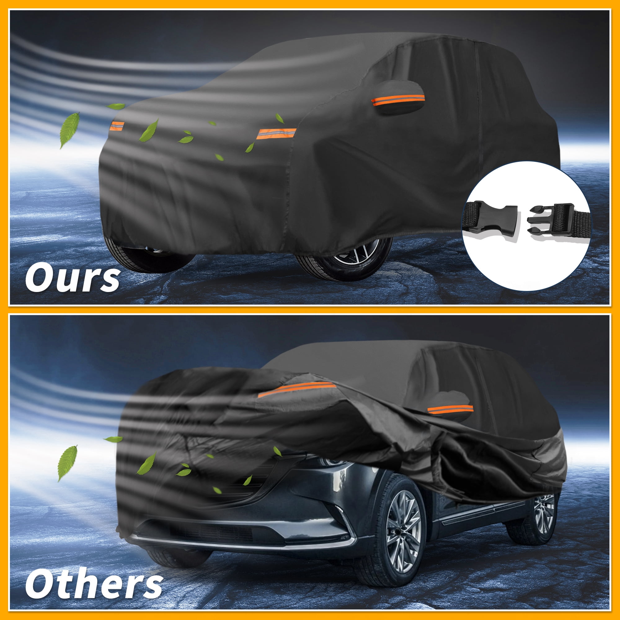 Unique Bargains Durable Waterproof Car Cover Black ["for Mazda CX-9"]