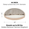 thumbnail image 4 of FurHaven Pet Products Faux Sheepskin Memory Top Snuggery Burrow Pet Bed for Dogs & Cats - Cream, 44" Base, 4 of 13