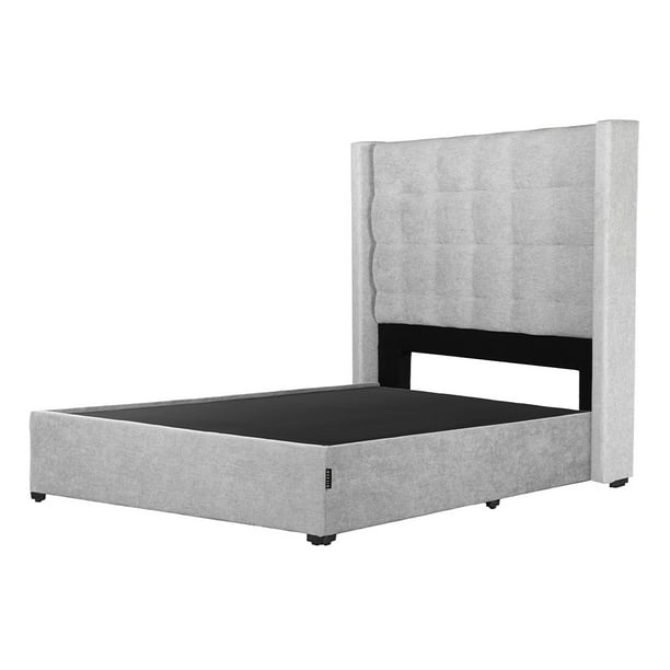 Box Base Cama Matrimonial+ Cabecera Titan Plata