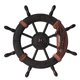 thumbnail image 1 of Barco náutico de madera de estilo mediterráneo, rueda de barco, modelo de timón de madera, timón de madera, barco retro Wh Como se muestra, Como se muestra, 1 of 5