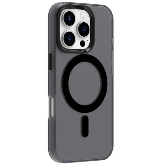 Magnetic Case for iPhone 15, Compatible with MagSafe, Military Grade Drop Protection, Slim Matte Translucent Hard PC Back with Soft TPU Bumper Anti-Scratch Phone Cover,Black