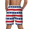 thumbnail image 4 of Gaeub American Patriotic Stars And Stripes Mens Swim Trunks Stretch Beach Shorts Quick Dry for Men Swim Shorts Swimwear with Pockets- X-Large, 4 of 9