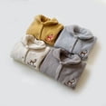 thumbnail image 3 of Conjunto de pijama cálido para bebé y niña, ropa de dormir de algodón con forro polar, traje de casa para niña, Tops + Pantalones, 2 piezas, 3 of 4