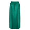thumbnail image 5 of Nmnitkp Skirts for Women,2025 New Model Womens Solid Color A-line Satin Medium High Waist Elastic Waist Drawstring Lace Skirt Green,4XL, 5 of 6